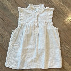J Crew Factory off white blouse.  Sz Medium.  Like new condition.